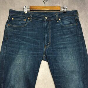 Levis Mens 514 Straight Fit Blue Jeans size 38x30 Stretch Denim Pants Zipper Fly
